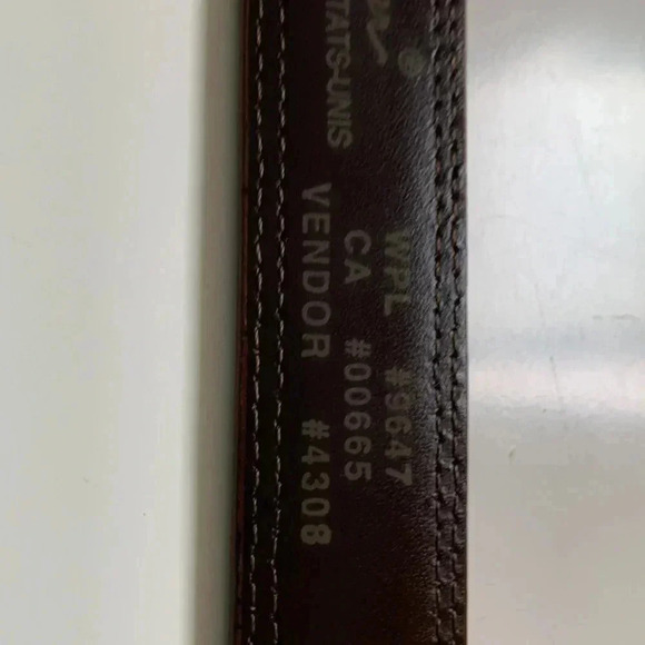 Eddie Bauer brown, thick& sturdy vintage leather belt with  suede - Picture 8 of 9